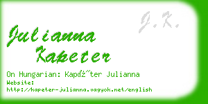 julianna kapeter business card